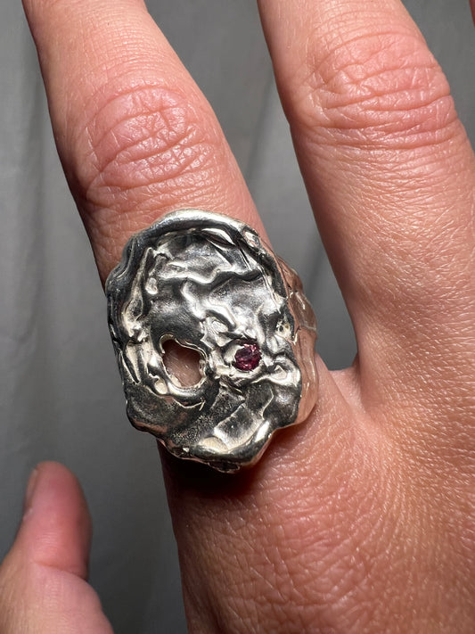 Anillo Ondas grande piedra