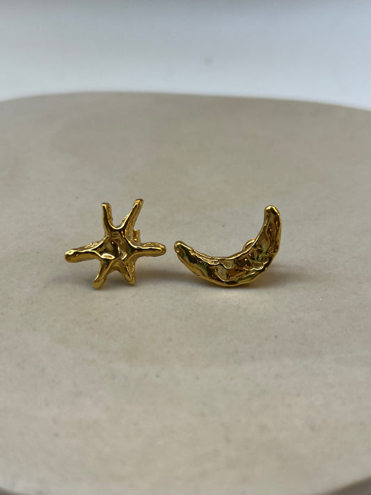 Pendientes sol y luna